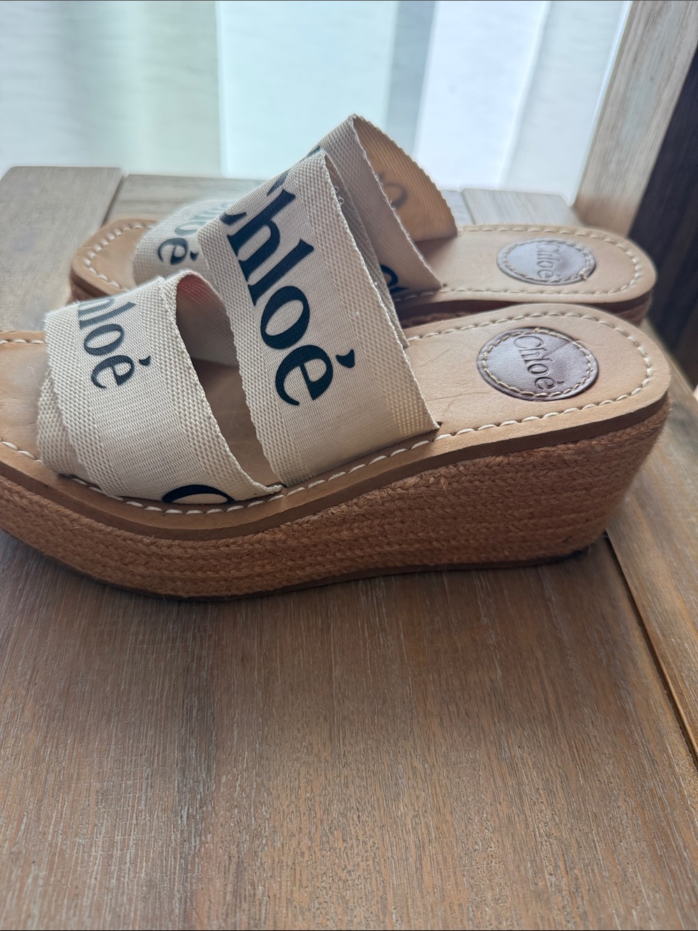 Iconic Chloé Woody platform wedge sandals Size 37 / 7 - Picture 2 of 3